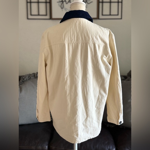 Rhythm Women’s Pearls Oversized Button Up Jacket Navy Collar Brown Plaid Size S - Picture 9 of 15